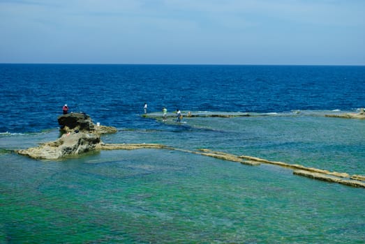 sea in Akko (Acre), Israel