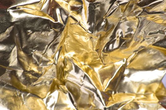 crumpled golden foil