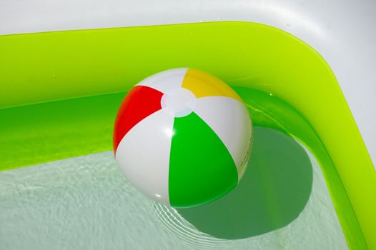 Rubber ball in a swimming pool