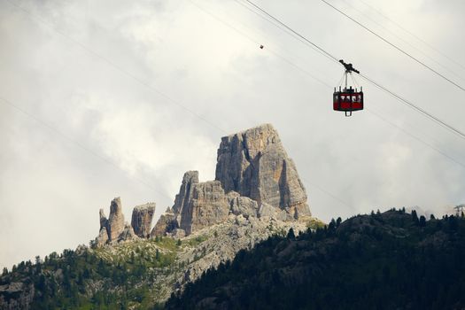 Cinque Torri, rock formation in the Dolomites