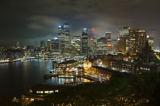 Night skyline of Sydney, Australia
