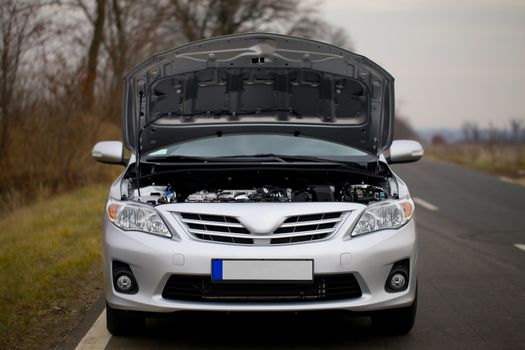 Detail of a car engine