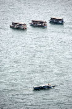 ferry boat at toba lake medan, north sumatera-indonesia