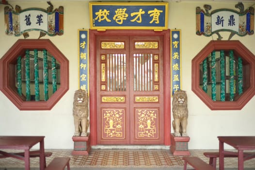 The Khoo Kongsi is a large Chinese clanhouse with elaborate and highly ornamented architecture, a mark of the dominant presence of the Chinese in Penang