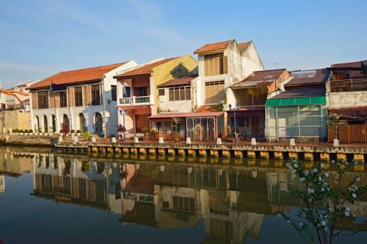 view on malacca port in Malaysia