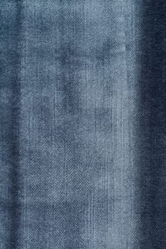 Background made of a closeup of a blue fabric texture