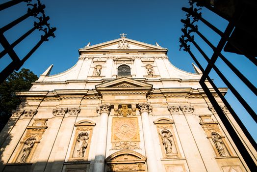 KRAKOW, POLAND - AUGUST 24: The early Baroque Church of St. Peter and St. Paul a in the city of Krakow in Polandon 24 august 2013. Dates from 1596.