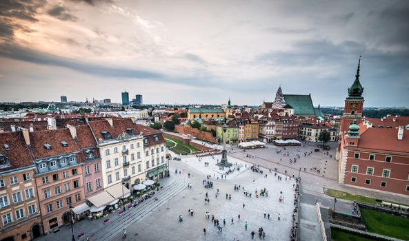 Castle square in Warsaw old town, Poland