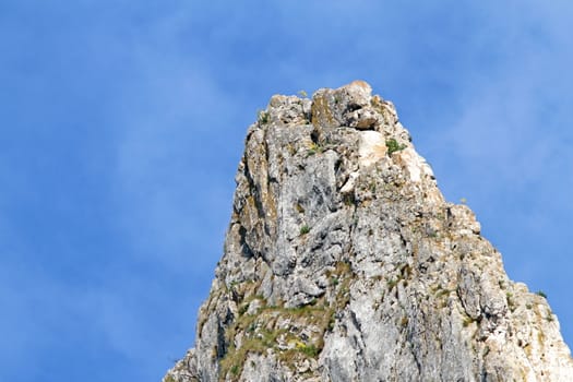 limestone mountain peak, image taken at Cheile Turzii, Romania