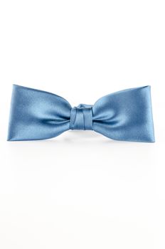 blue bow tie on a white background