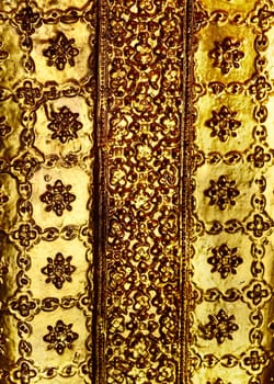 Golden ancient pattern art background