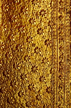 Golden ancient pattern art background