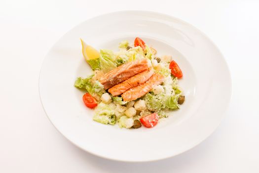 caesar salad with salmon