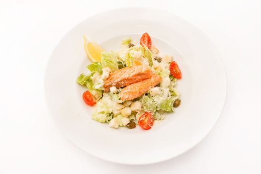 caesar salad with salmon