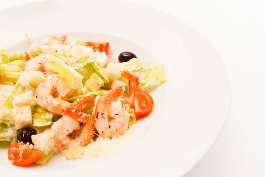 caesar salad with shrimps