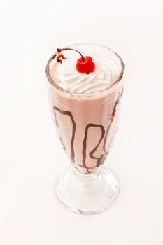 chocolate cocktail with cherry