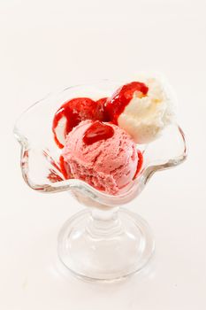 ice cream with jam