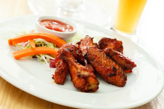 buffalo chicken wings with beer