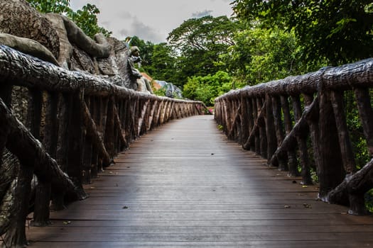 Footpath in the zoo ,bangkok thailand