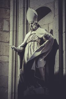 Toledo, imperial city. sculptures on the facade of the Cathedral