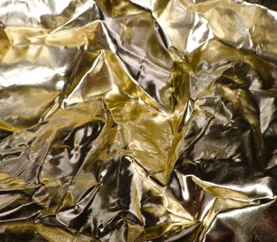 crumpled golden foil
