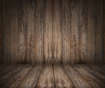 background and texture concept - wooden floor and wall