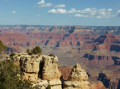 A beautiful image of the Grand Canyon taken from the South rim.