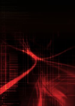 high tech background red