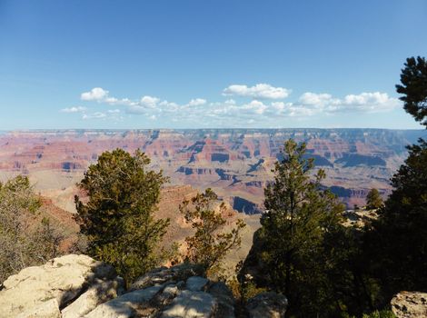 A beautiful image of the Grand Canyon taken from the South rim.