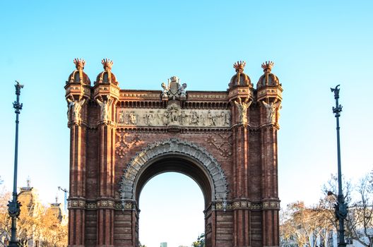 Arc De Triomf Barcelona, Spain, one of Europe's tourist attractions.