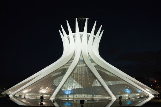 Cathedral Metropolitana Nossa Senhora Aparecida The Metropolitan Cathedral of Brasilia city capital of Brazil UNESCO World Heritage site is an expression of the geniality of the architect Oscar Niemeyer