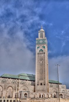 The Hassan II Mosque, located in Casablanca is the largest mosque in Morocco and the third largest mosque in the world