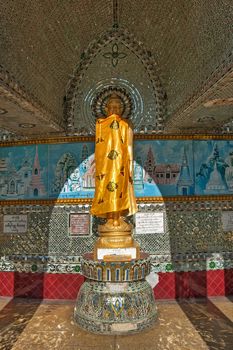 Buddha statue around Kaba Aye Pagoda in Rangoon, Myanmar