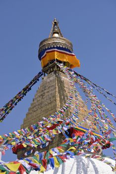 Bodhnath Stupa in Kathmandu, Nepal.