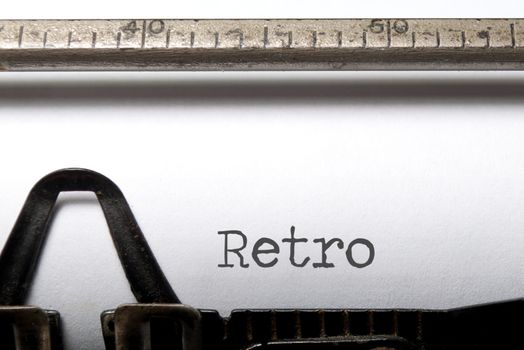 Retro printed on a vintage typewriter 