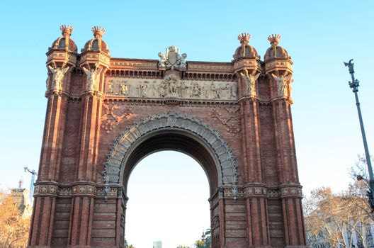 Arc De Triomf Barcelona, Spain, one of Europe's tourist attractions.