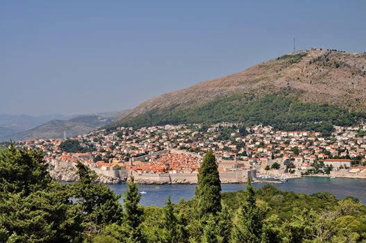 City of Dubrovnik from Lokrum Island