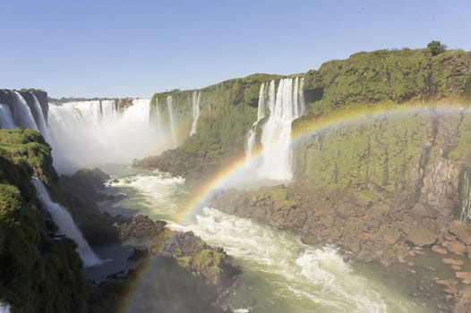 Iguazu Falls. Admiring the rainbow from Brazilian side