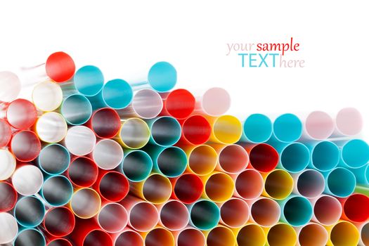 selection of colour drinking straws