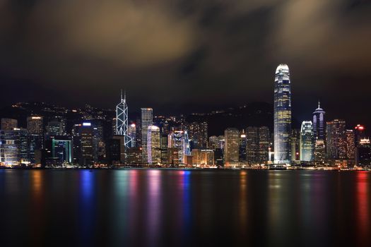 KOWLOON, HONGKONG -  Hong Kong Harbor Laser Show to Skyline
