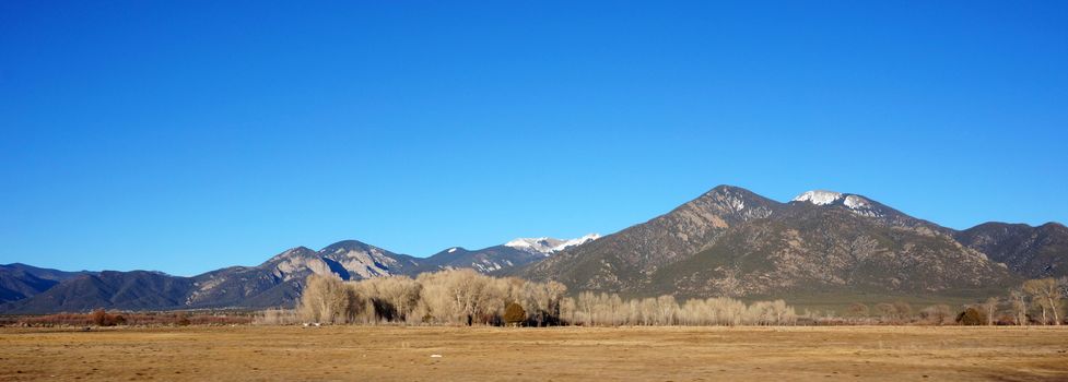 Winter view of Rocky mountain in Colorado