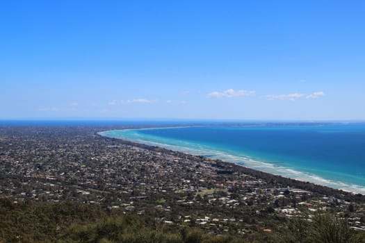 Sunny day over the Mornington Pennisula in southern Victoria, Australia