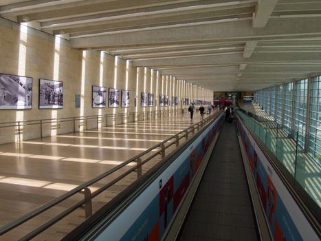 Inside view of Tel Aviv Ben Gurion International Airport in Israel