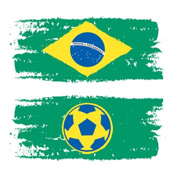 Brazil flag and ball green draw banners
