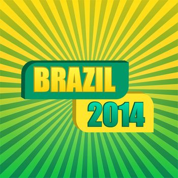 Brazil 2014, abstract World cup design, rays with banners