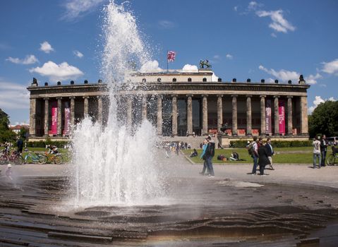 Berlin, Germany - Mai 30, 2014:The Old Museum (Altes Museum) on the Museum Island in Berlin.Today the museum, showcasing its permanent exhibition on the art and culture of the Greeks, Etruscans, and Romans.