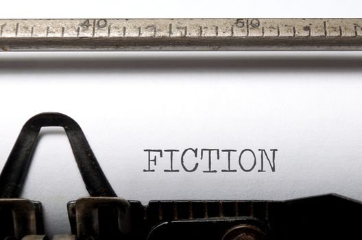 Fiction printed on a vintage typewriter 