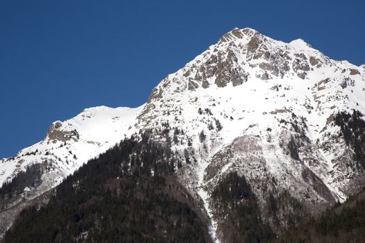 Mountain around the Oz en Oisans Station in the French Alps