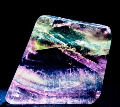 Polished colorful translucent fluorspar calcium fluorite mineral gemstone rock