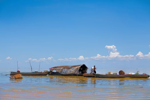 The floating village on Tonle Sap lake